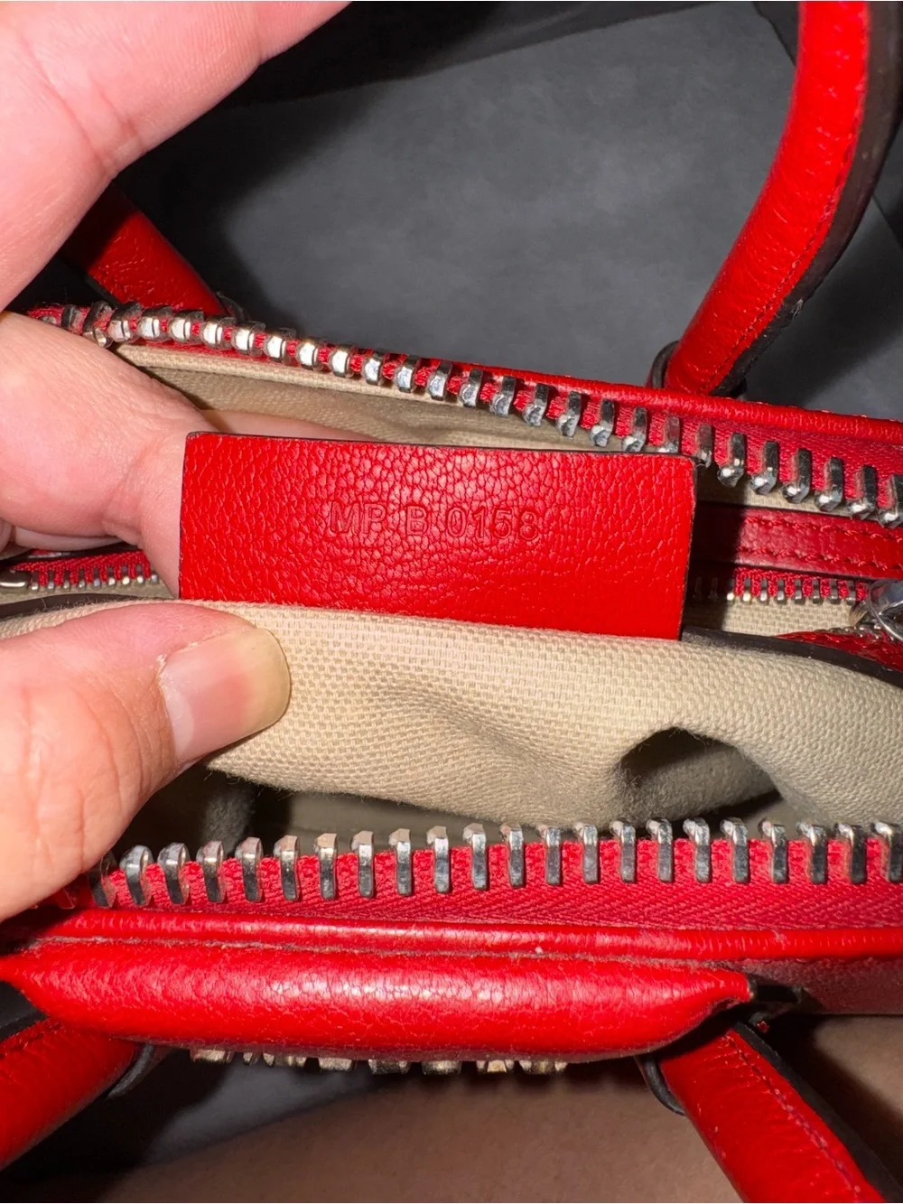Givenchy Red Leather Antigona-Style Mini Satchel - Picture 11 of 13